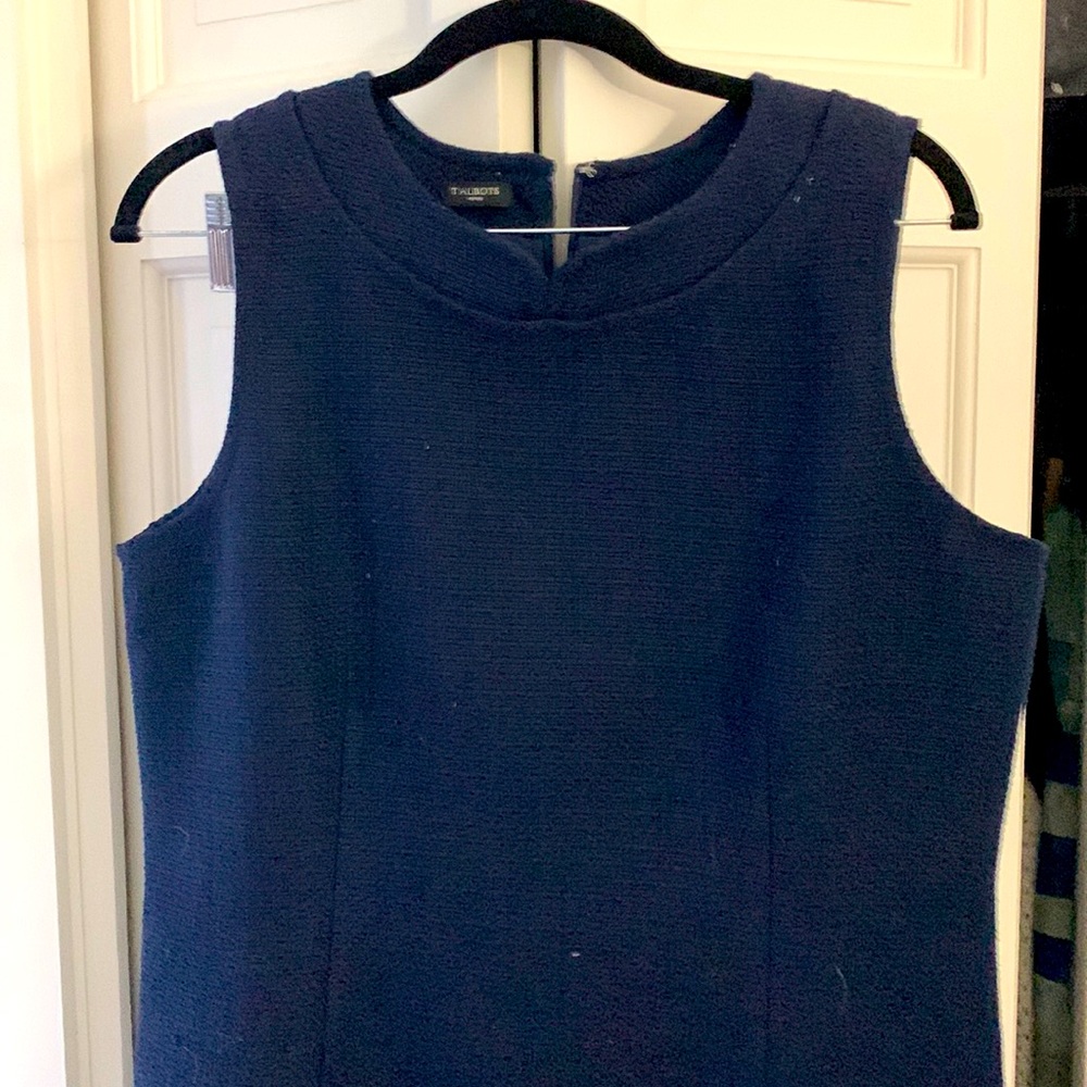 Navy blue sleeveless dress